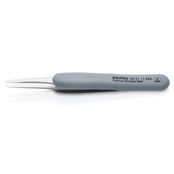 Knipex Gummi-Pinzette ESD Edelstahl 123 mm - 922111ESD