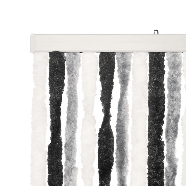 Livn Türvorhang Chenille grau/schwarz/weiß 100x230cm