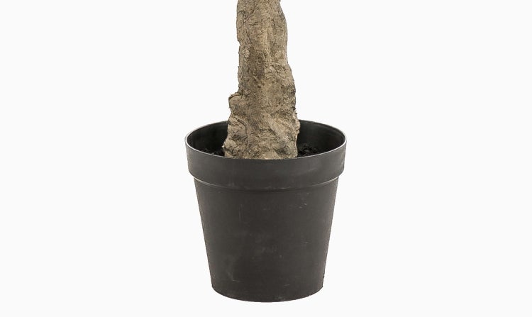 Künstliche Dolde mit filigranen Blütenständen und grünem Stiel.