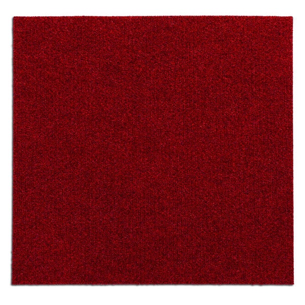 Teppichfliesen Can Can - Gerippt - Selbstliegend - 50x50 cm - Rot