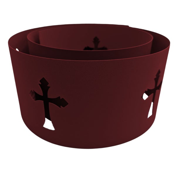 Blumentopf aus Kunststoff mit Kreuzmuster