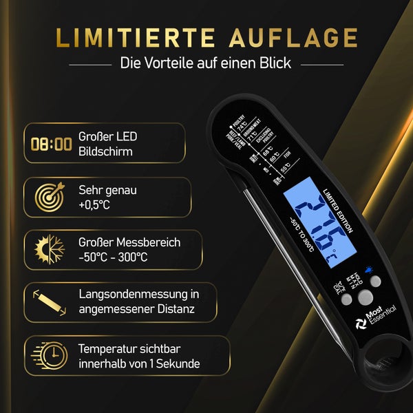 MostEssential Fleischthermometer - Limited Edition Black