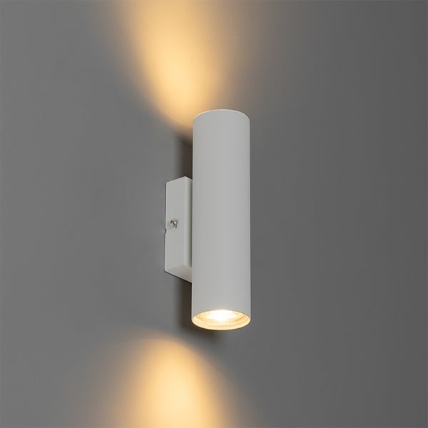 Zylindrische Wandleuchte für den Innenbereich mit Licht nach oben und unten