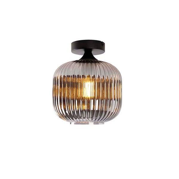 Deckenleuchte aus Glas mit gerippter Oberfläche
