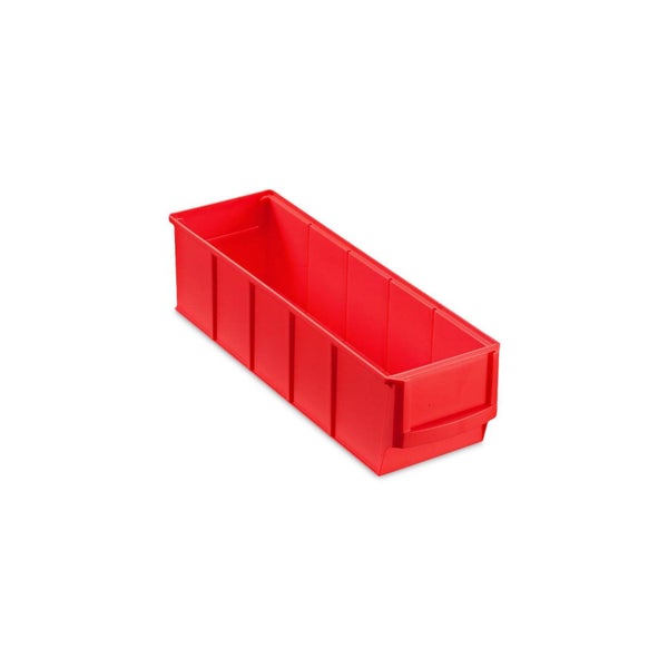 PROREGAL Rote Industriebox 300 S HxBxT 8,1 x 9,1 x 30 cm 1,6 Liter Sichtlagerkasten Sortimentskasten Sortimentsbox Kleinteilebox