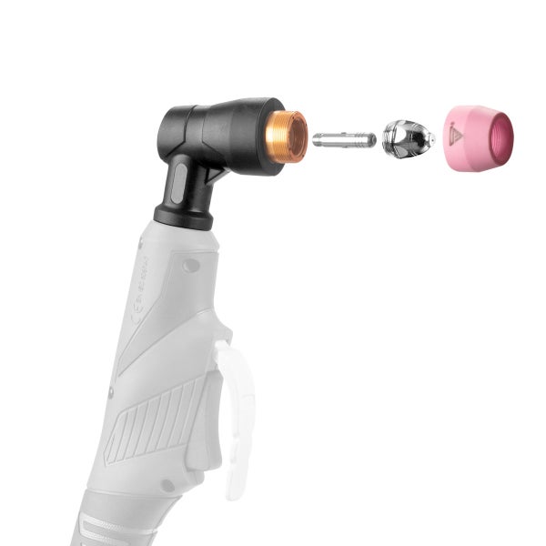 Wolfram-Elektroden-Schweißbrenner mit Gasdüse, Spannhülse und Spannhülsengehäuse für Schweißarbeiten