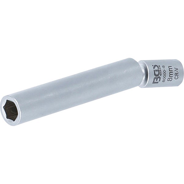 BGS Glüh- und Zündkerzen-Gelenk-Einsatz Antrieb Innenvierkant 6,3 mm (1/4) SW 8 mm - 80000-8