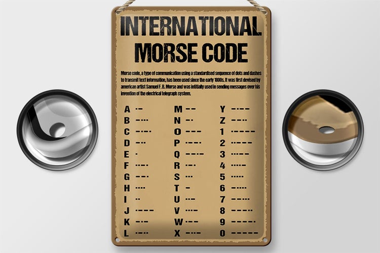 Blechschild Spruch 20x30cm international Morse code