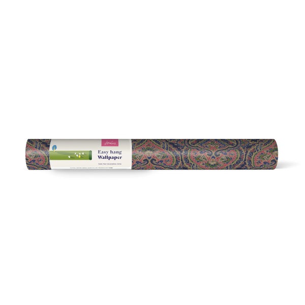 Rolle Joules Vliestapete Easy Hang mit buntem Paisley-Muster.