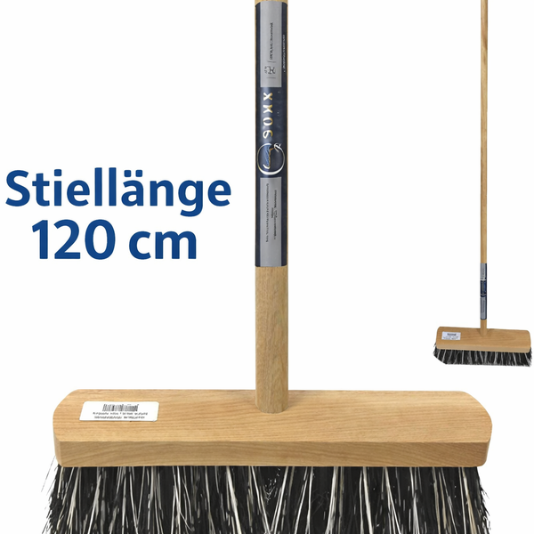 Kehrbesen mit Holzstiel und Borsten