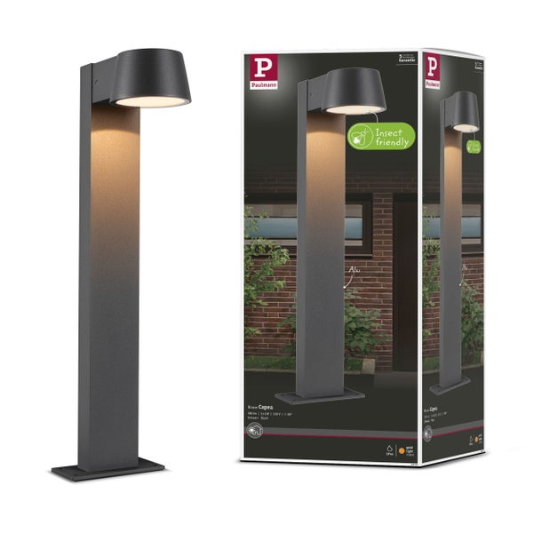 LED Pollerleuchte Capea insektenfreundlich IP44 500 mm 2200K 6W 450lm 230V 98° Anthrazit Aluminium