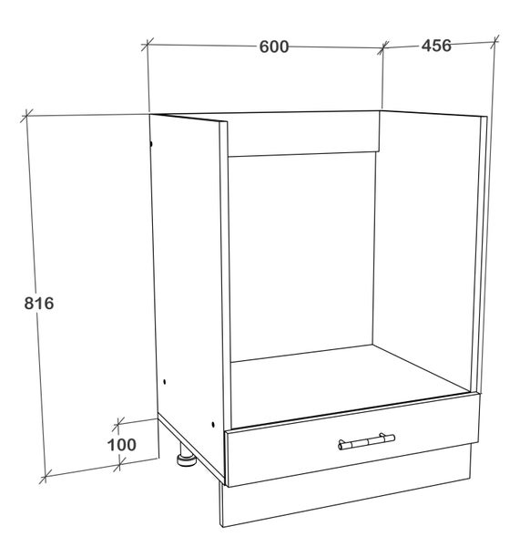 Ofenschrank Breite 60 cm Herdschrank Küche Esilo F