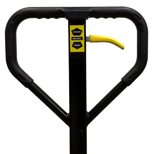 Deichsel einer Ameise mit Funktionsanzeige Senken, Neutral, Heben.