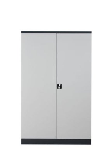 PROREGAL Stahlschrank Bee 4 Fachböden HxBxT 195 x 92 x 50 cm Pulverbeschichtetes & Verstärktes Fachbodenmaterial Anthrazit & Grau