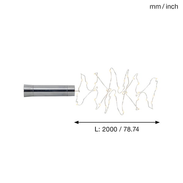 Dekorative Lichterkette, Laenge 2000 mm