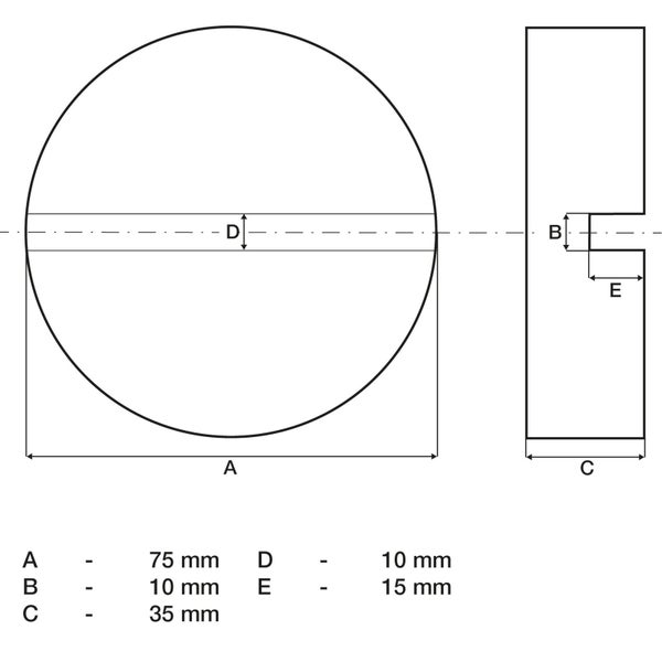 BGS Gummiauflage für Wagenheber 75 x 35 mm - 72112