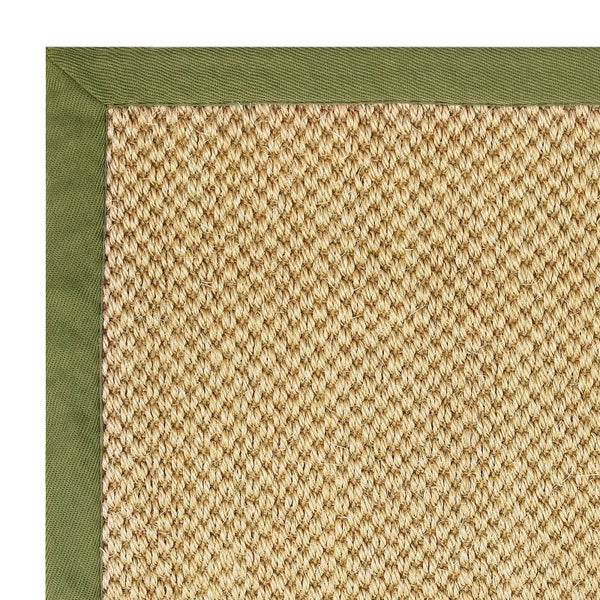 FLOORDIREKT Sisal-Teppich Tiger-Eye - aus 100% Sisal - mit Brodüre - Natur - Rand: Taupe - 160 x 230 cm