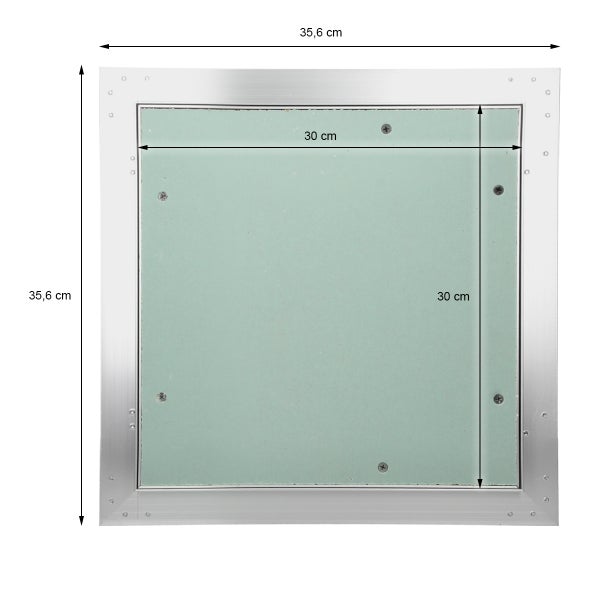 ECD Germany Revisionsklappe Revisionstür GK-Einlage 300x300mm Gipskarton 12,5mm Alu Rahmen Revision Wartungstür Wartungsklappe Wartung Reinigungsklappe Wartungsöffnung Feuchtraumgeeignet Trockenbau
