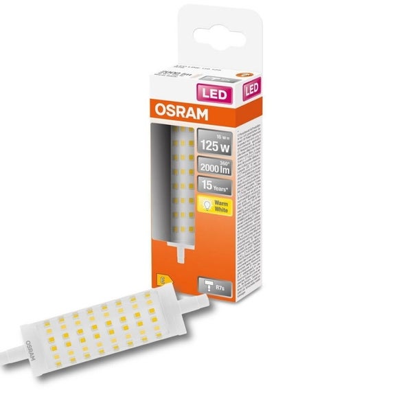 Osram LED Lampe ersetzt 125W R7S Röhre - R7S-118 in Weiß 16W 2000lm 2700K 1er Pack