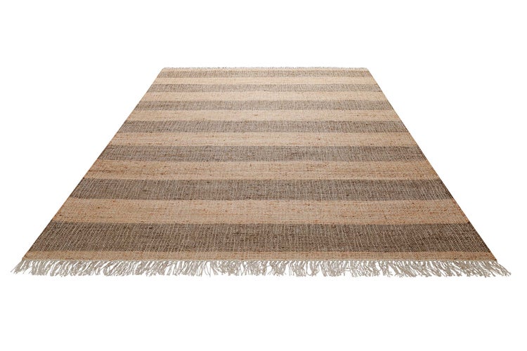 Handwebteppich Beige Braun aus Naturfaser Virgil Green Looop 200x290 cm