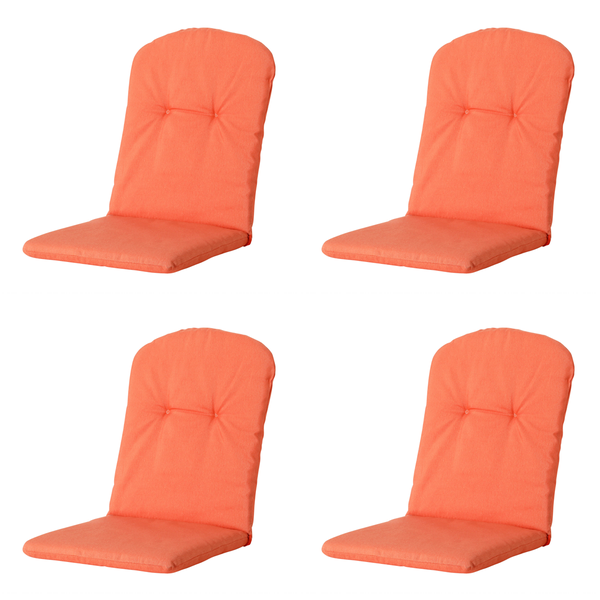Stuhlauflage Stapelstuhl Panama Flammenorange - Ca. 96x45 cm - 4er-Set
