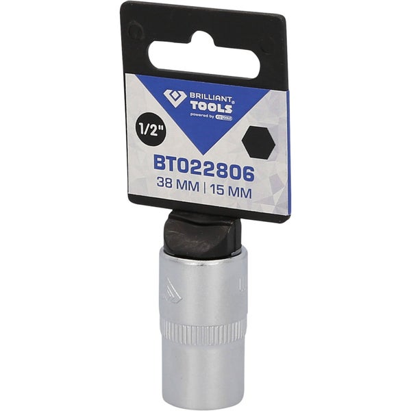 BRILLIANT TOOLS 1/2 Sechskant-Stecknuss 15 mm - BT022806