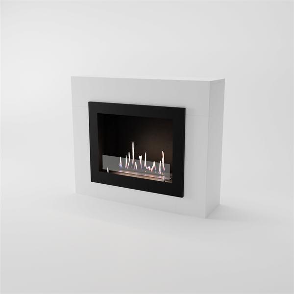 GLOW FIRE Ethanol Kamin 'Alta ' | Ethanolofen in weiss mit 3 Std. Brenndauer und 2 KW Heizleistung | BxHxT: 114,2x98,5x29,8 cm