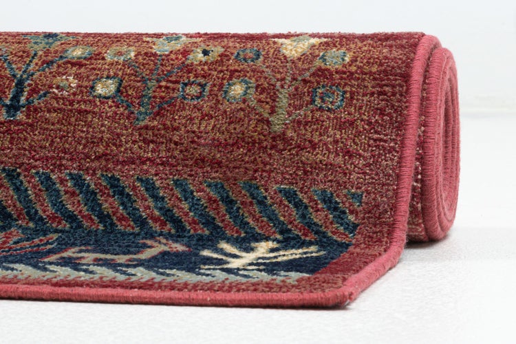 Gewebter Teppich mit Glanz Cherina Rot 80x150 cm