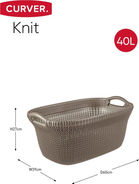 Curver Knit Wäschekorbe 40L 2er Set