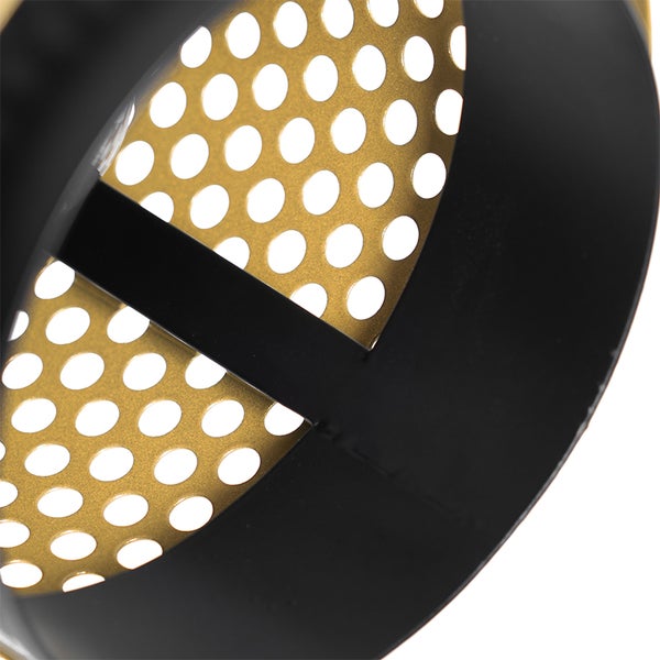 Nahaufnahme eines Lampenschirms mit Lochmuster