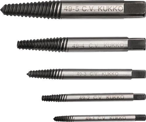 Kukko Schraubenausdrehersatz 5tlg. für Schrauben M3-M18 - 49-A