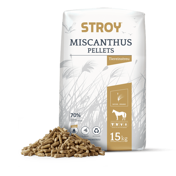 STROY Miscanthus Pellets Einstreu 15kg Einstreu Pelleteinstreu Miscanthus