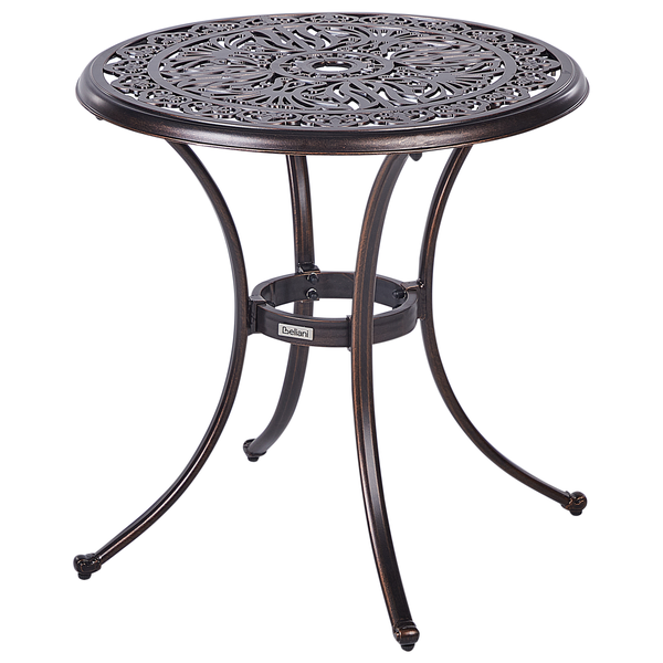 Outdoor Bistrotisch ANDALO 68 cm 68 cm Metall Braun