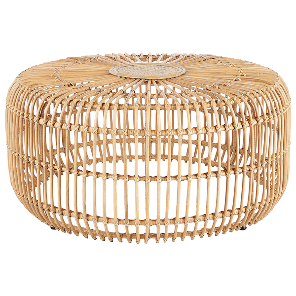Couchtisch RANDAZZO Rattan Hellbraun