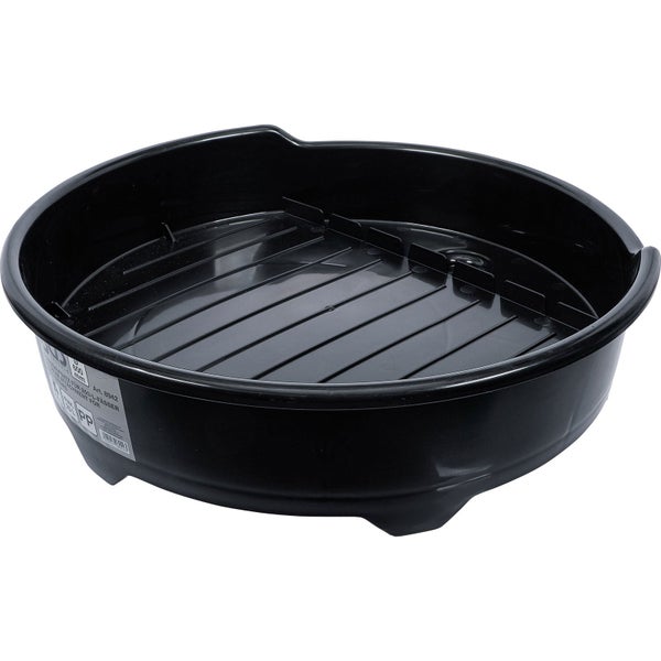 Schwarze Ölauffangwanne aus Kunststoff