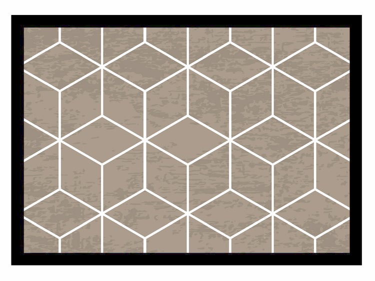 Fußmatte Geometrisch beige - 50x70 cm