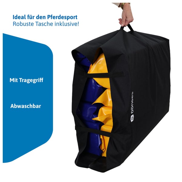 Tragetasche gefüllt mit Hindernisblöcken für den Reitsport