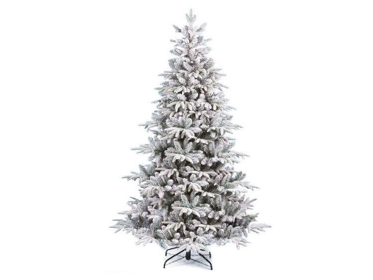 Künstlicher Weihnachtsbaum mit künstlicher Schneebeschichtung und Metallständer