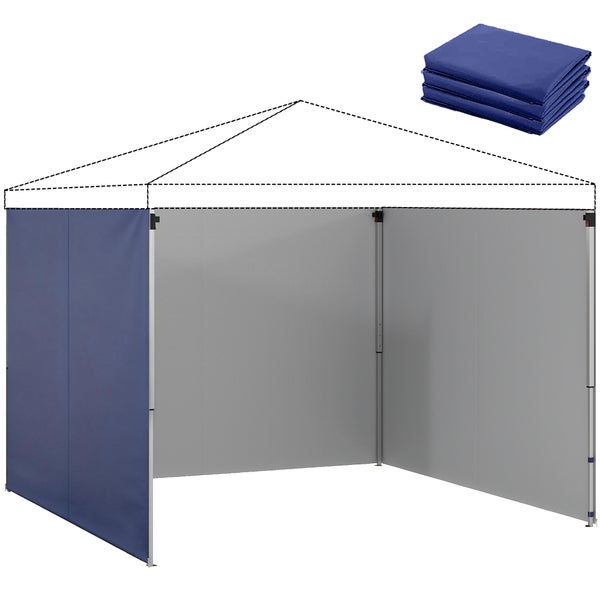 Seitenteile-Set für Pavillon aus Textilgewebe, mehrteilig.