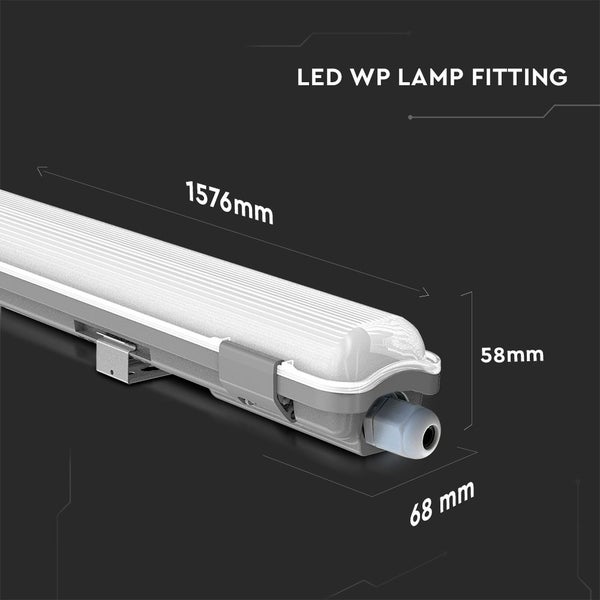 V-TAC VT-15028 - LED-Lichtleiste mit Röhren - IP65 - Weiß - 22W - 2000 Lumen - 6400K - 150CM