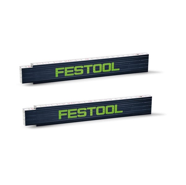 2x Festool Meterstab Zollstock Holzgliedermaßstab 2 m 10 Glieder  ( 201464 )