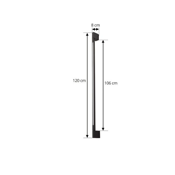 Lindby LED Wandleuchte außen Neano (spritzwassergeschützt (Modern) in Schwarz aus Aluminium (1 flammig, ) - Außenwandleuchten Wandlampe Led Außenlampe Outdoor für Außenwand/Hauswand