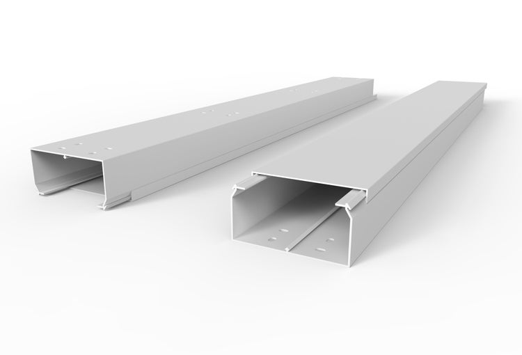 CILSON WDK12060W Art.-Nr. 6800490 Kabelkanal 120 x 60 mm x 2.000 mm - Kanaloberteil und -unterteil mit Bodenlochung, weiß RAL 9010