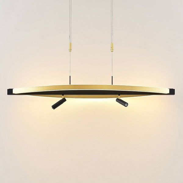 Lucande LED Pendelleuchte Matwei dimmbar (Design, Modern) in Schwarz aus Aluminium (3 flammig ) - Design-Hängeleuchte Esstischlampe Hängelampe Hängeleuchte Licht nach oben & unten