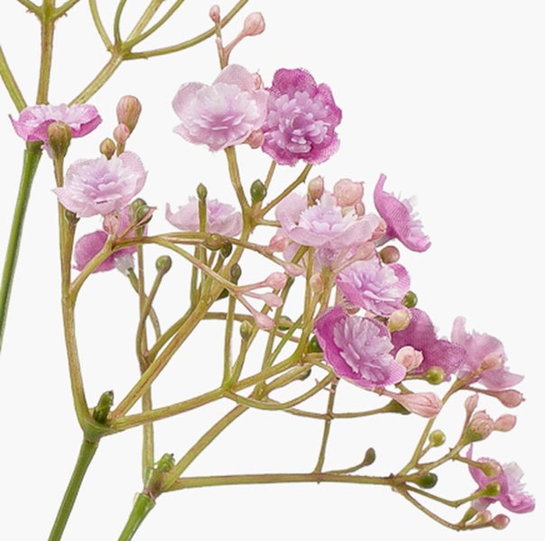 Künstliche Blume Schleierkraut in Magenta mit grünem Stiel