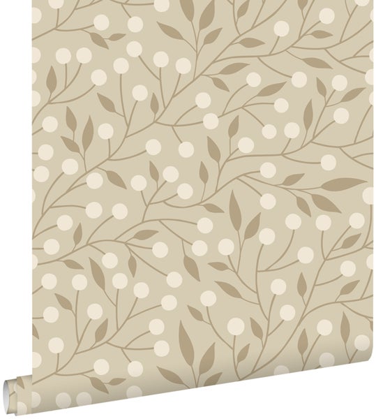 ESTAhome Tapete Blumenmuster Beige - 50 x 900 cm - 139591