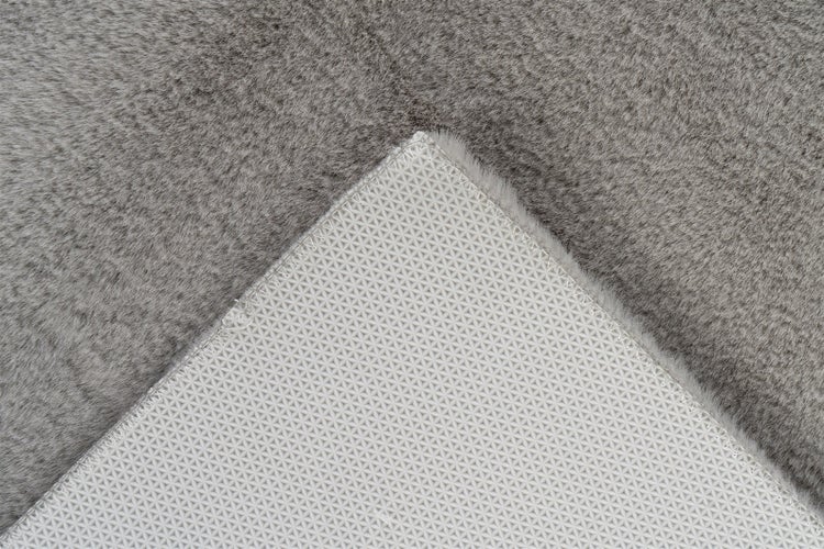Kurzflor Teppich Enchantia Hellgrau 22 mm Uni 40 x 60 cm