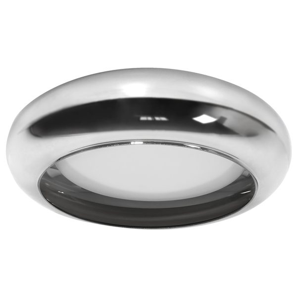 Runde LED Deckenleuchte mit glänzendem Rahmen und weißer Diffusorfläche