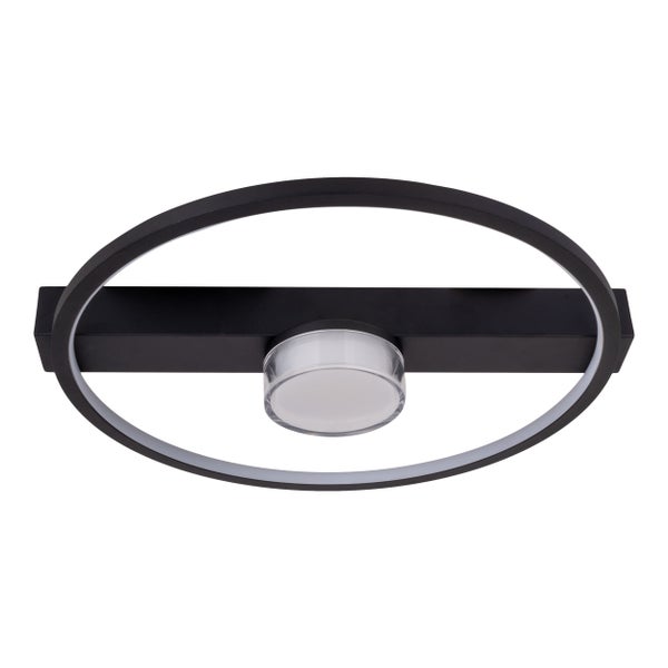 LED Deckenleuchte CIMO aus schwarzem Metall und Kunststoff, 40 cm lang, dimmbar per Wandschalter
