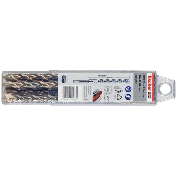 Fischer 10x Hammerbohrer SDS Plus II Pointer 10/150/210 QP - 531865